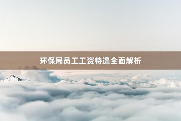 环保局员工工资待遇全面解析